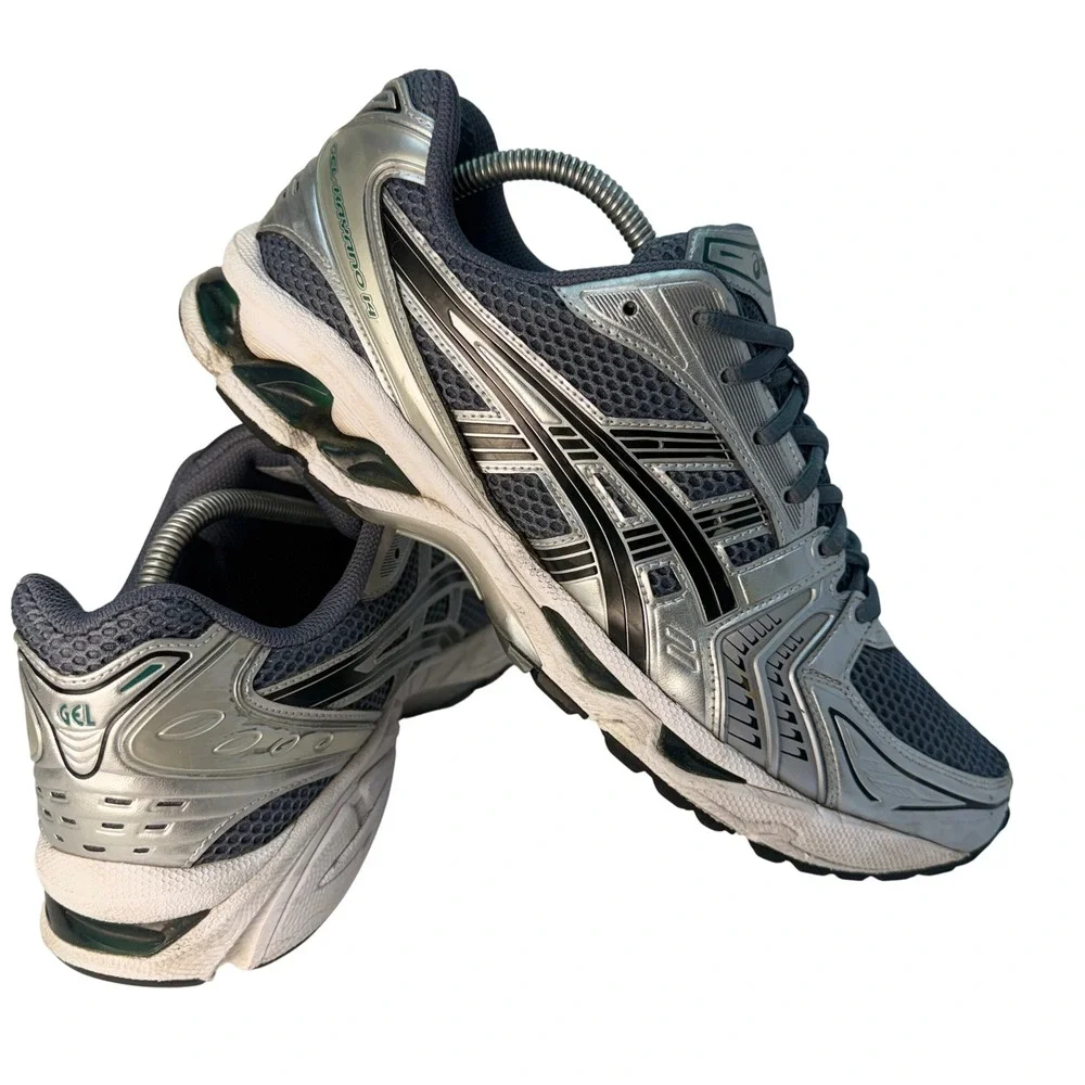 ASICS Gel-Kayano 14 Running Shoes Mens Size 11 Metallic Silver Grey 1203A537